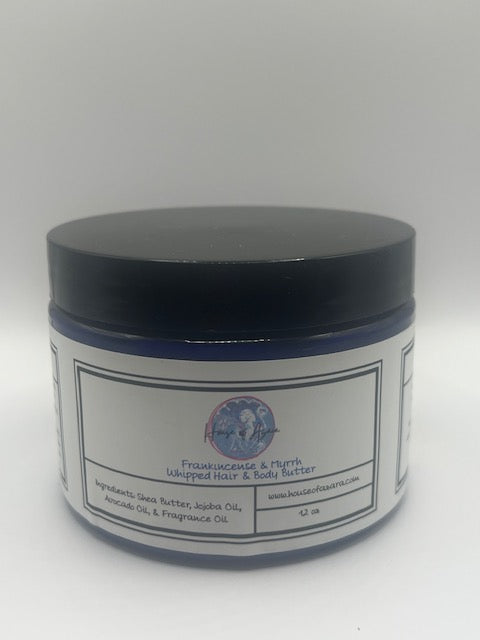 FRANKINCENSE & MYRRH WHIPPED HAIR AND BODY BUTTER 12oz