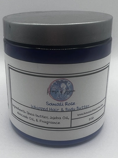 SOMALI ROSE WHIPPED HAIR & BODY BUTTER  8oz